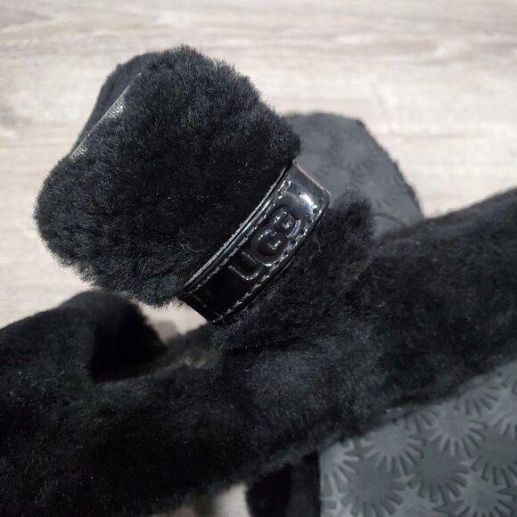 UGG Australia Fuzzy Yeah Slide Slippers Soft Sheepskin Shearling Slip Ons Size 8 - Picture 7 of 13